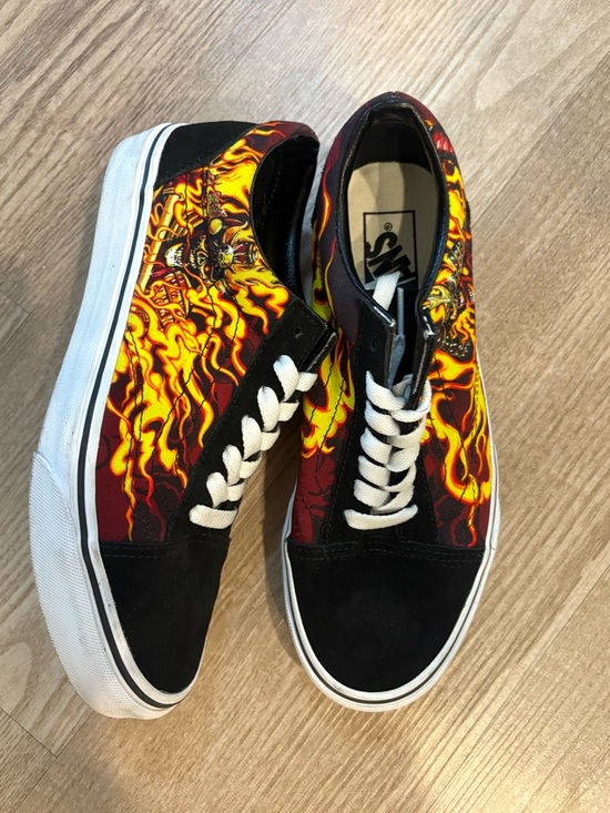 Vans Shoes - Old Skool flame vans samurai rising graphic